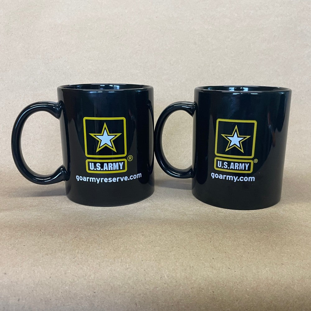 US Army Black Mugs-Pair