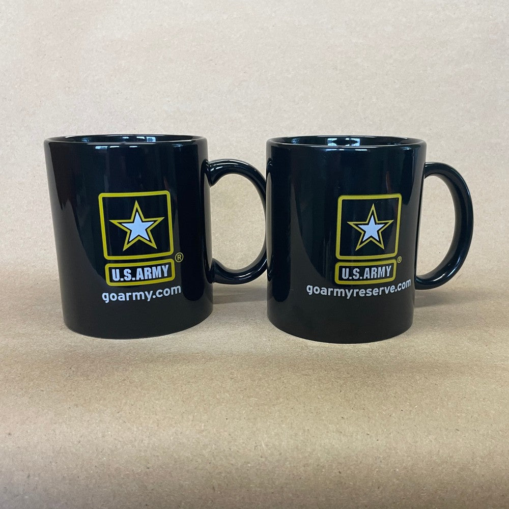 US Army Black Mugs-Pair