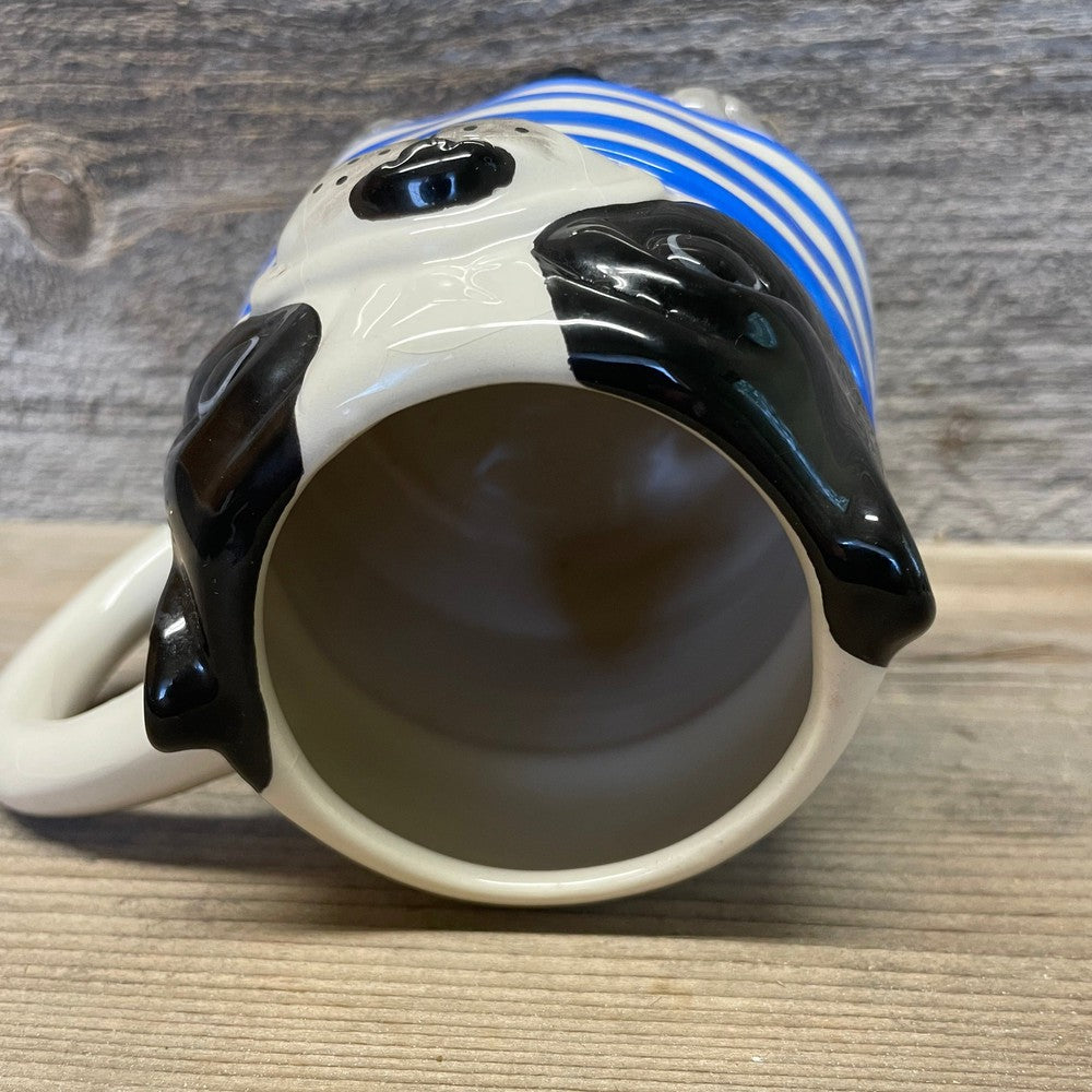 World Market Doggie Mug with Stripe Shirt