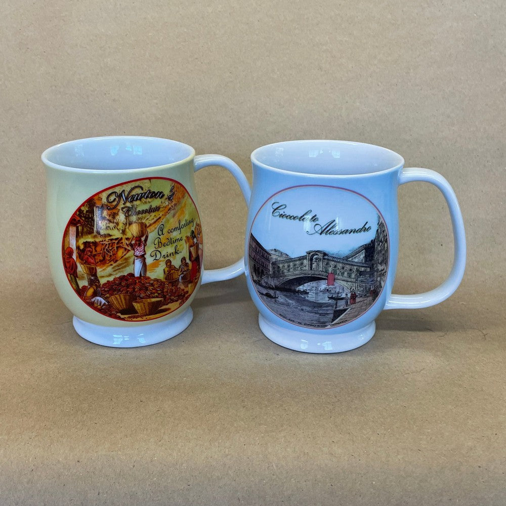 World Market Newton Chocolate and Chocolate Alessandro Mugs-Pair