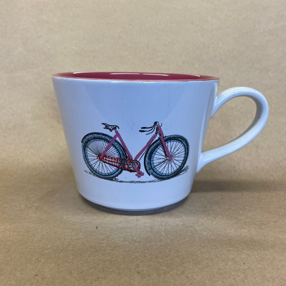 World Market Pink Bicycle Mug