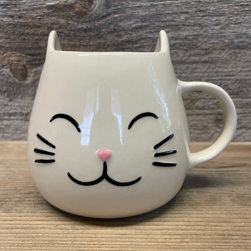 World Market Smiling Cat Mug
